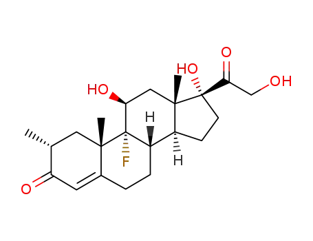 Molecular Structure of 432-34-8 (2 alpha-methyl-9 alpha-fluorocortisol)
