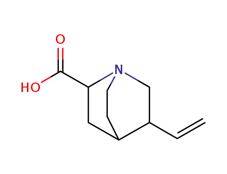 Molecular Structure of 35189-43-6 (5-vinyl-1-aza-bicyclo[2.2.2]octane-2-carboxylic acid)
