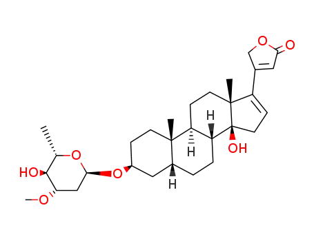 14-hydroxy-3β-(<i>O</i><sup>3</sup>-methyl-α-L-<i>arabino</i>-2,6-dideoxy-hexopyranosyloxy)-5β,14β-carda-16,20(22)-dienolide