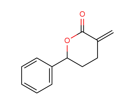 Molecular Structure of 51043-40-4 (Tetrahydro-3-methylene-6-phenyl-2H-pyran-2-one)