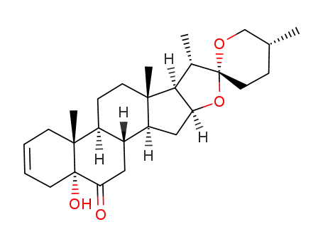 Molecular Structure of 321857-67-4 ((25R)-5-hydroxy-5α-spirostan-6-one)