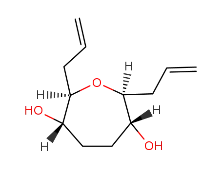 Molecular Structure of 440083-00-1 (3,6-Oxepanediol, 2,7-di-2-propenyl-, (2R,3S,6R,7S)- (9CI))
