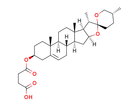 Molecular Structure of 4965-84-8 (4-(((25R)-spirost-5-ene-3β-yl)oxy)-4-oxobutanoic acid)