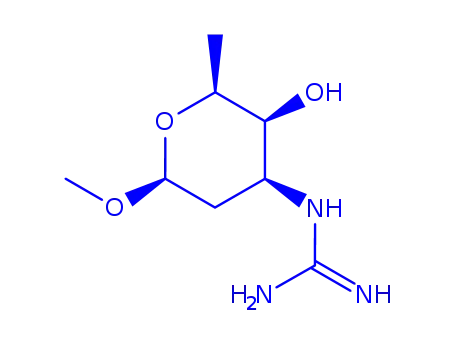 Molecular Structure of 442901-00-0 (1-(3-HYDROXY-6-METHOXY-2-METHYLTETRAHYDRO-2H-PYRAN-4-YL)GUANIDINE)