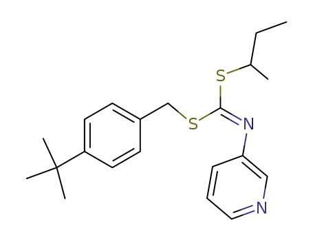 Molecular Structure of 51308-56-6 ((4-(1,1-Dimethylethyl)phenyl)methyl1-methylpropyl3-pyridinylcarbonimidodithioate)