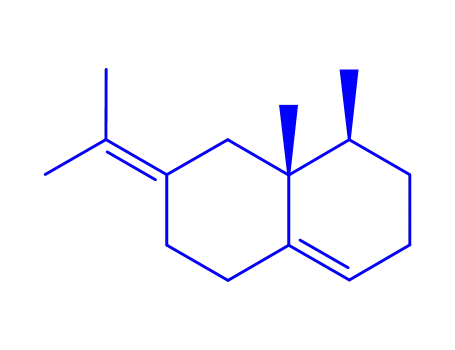 Molecular Structure of 51608-13-0 (cis-1,2,3,5,6,7,8,8a-octahydro-1,8a-dimethyl-7-(1-methylethylidene)naphthalene)