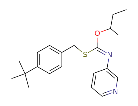 Molecular Structure of 51308-66-8 (S-((4-(1,1-Dimethylethyl)phenyl)methyl)O-(1-methylpropyl)-3-pyridinylcarbonimidothioate)