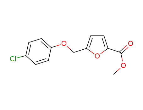 Molecular Structure of 406470-68-6 (5-(4-CHLORO-PHENOXYMETHYL)-FURAN-2-CARBOXYLIC ACID METHYL ESTER)