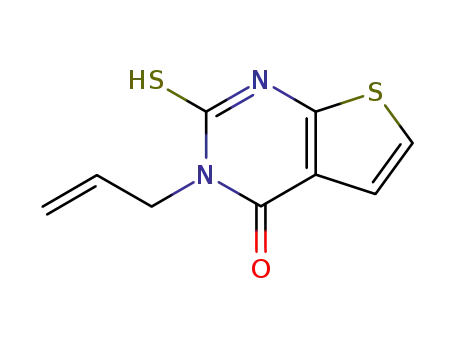 Molecular Structure of 51550-04-0 (3-ALLYL-2-MERCAPTOTHIENO[2,3-D]PYRIMIDIN-4(3H)-ONE)