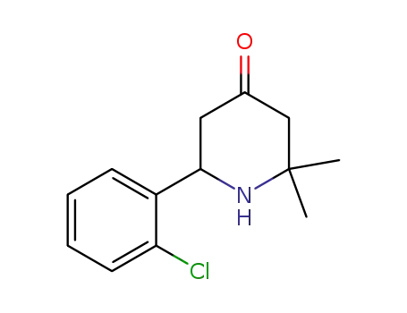 Molecular Structure of 4423-96-5 (6-(2-chlorophenyl)-2,2-dimethylpiperidin-4-one)