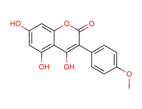 Molecular Structure of 4376-81-2 (4,5,7-TRIHYDROXY-4'-METHOXY-3-PHENYLCOUMARIN)