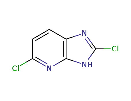 Molecular Structure of 438190-90-0 (2,5-dichloro-1H-imidazo[4,5-b]pyridine)