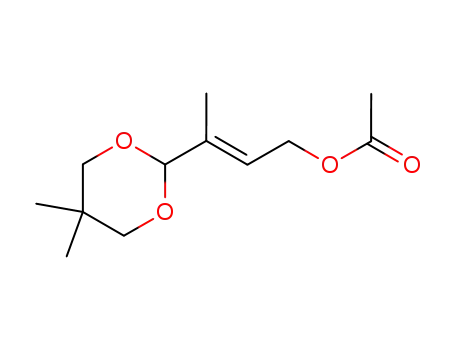 Molecular Structure of 62285-80-7 (2-Buten-1-ol, 3-(5,5-dimethyl-1,3-dioxan-2-yl)-, acetate, (E)-)