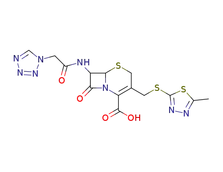 3-[(5-Methyl-1,3,4-thiadiazol-2-yl)sulfanylmethyl]-8-oxo-7-[[2-(tetrazol-1-yl)acetyl]amino]-5-thia-1-azabicyclo[4.2.0]oct-2-ene-2-carboxylic acid