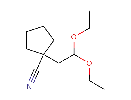 Molecular Structure of 471864-45-6 (Cyclopentanecarbonitrile, 1-(diethoxymethyl)- (9CI))