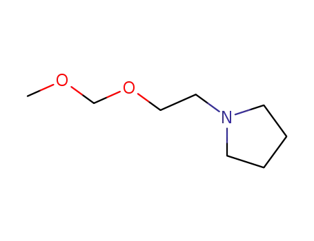 Molecular Structure of 443795-94-6 (Pyrrolidine, 1-[2-(methoxymethoxy)ethyl]- (9CI))