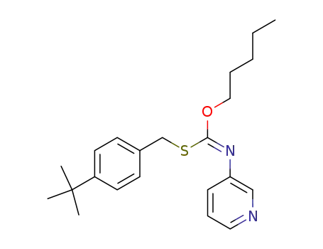 Molecular Structure of 51308-67-9 (S-((4-(1,1-Dimethylethyl)phenyl)methyl) O-pentyl-3-pyridinylcarbonimidothioate)