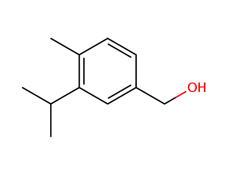 Molecular Structure of 91967-56-5 (Benzenemethanol, 4-methyl-3-(1-methylethyl)- (9CI))