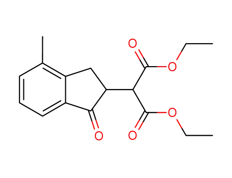 Molecular Structure of 15247-87-7 (2-(4-Methyl-1-oxo-indan-2-yl)-malonic acid diethyl ester)