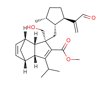 methyl (1S,3aR,4S,7R,7aS,1'R,2'R,5'R)-1-[2'-(1''-formylvinyl)-5'-methylcyclopentylmethyl]-1-hydroxymethyl-3-isopropyl-3a,4,7,7a-tetrahydro-1H-4,7-methanoindene-2-carboxylate