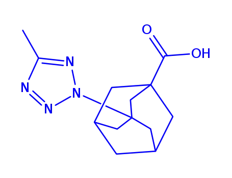 Molecular Structure of 438221-00-2 (3-(5-METHYL-TETRAZOL-2-YL)-ADAMANTANE-1-CARBOXYLIC ACID)