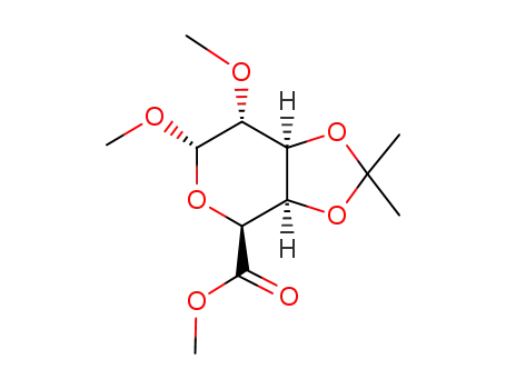 Molecular Structure of 52581-16-5 (<i>O</i><sup>3</sup>,<i>O</i><sup>4</sup>-isopropylidene-<i>O</i><sup>1</sup>,<i>O</i><sup>2</sup>-dimethyl-α-D-galactopyranuronic acid methyl ester)