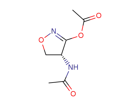 Molecular Structure of 98334-93-1 ((<i>R</i>)-3-acetoxy-4-acetylamino-4,5-dihydro-isoxazole)