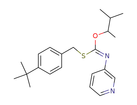 Molecular Structure of 51308-69-1 (S-((4-(1,1-Dimethylethyl)phenyl)methyl)O-(1,2-dimethylpropyl)- 3-pyridinylcarbonimidothioate)