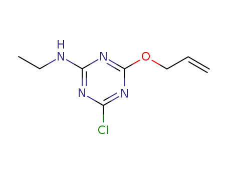 Molecular Structure of 4417-70-3 (4-chloro-N-ethyl-6-(prop-2-en-1-yloxy)-1,3,5-triazin-2-amine)