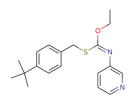 Molecular Structure of 51308-61-3 (S-((4-(1,1-Dimethylethyl)phenyl)methyl) O-ethyl 3-pyridinylcarbonimidothioate)