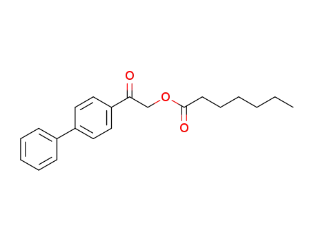 Molecular Structure of 4376-35-6 (2-(biphenyl-4-yl)-2-oxoethyl heptanoate)