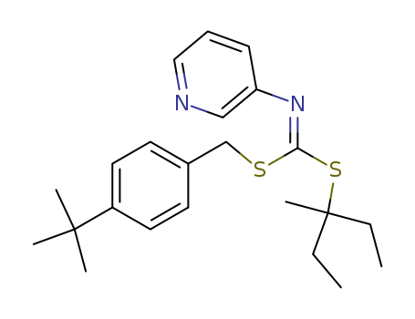 Carbonimidodithioicacid, 3-pyridinyl-, [4-(1,1-dimethylethyl)phenyl]methyl 1-ethyl-1-methylpropylester (9CI)