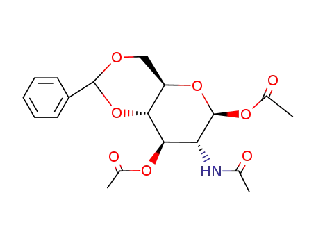 Molecular Structure of 73038-55-8 (<i>O</i><sup>1</sup>,<i>O</i><sup>3</sup>-diacetyl-2-acetylamino-<i>O</i><sup>4</sup>,<i>O</i><sup>6</sup>-benzylidene-2-deoxy-β-D-glucopyranose)