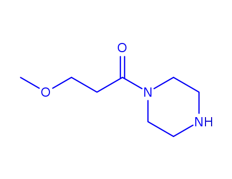 Molecular Structure of 51517-07-8 (Piperazine, 1-(3-methoxy-1-oxopropyl)- (9CI))