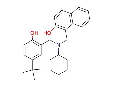 1-[[cyclohexyl-[(2-hydroxy-5-tert-butyl-phenyl)methyl]amino]methyl]nap hthalen-2-ol