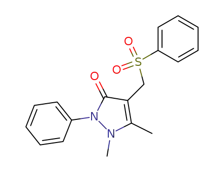 1,5-dimethyl-2-phenyl-4-[(phenylsulfonyl)methyl]-1,2-dihydro-3H-pyrazol-3-one