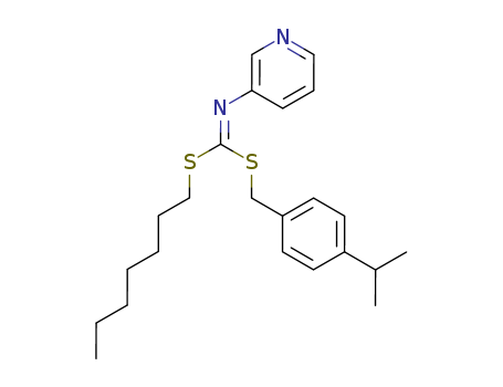 Carbonimidodithioicacid, 3-pyridinyl-, heptyl [4-(1-methylethyl)phenyl]methyl ester (9CI)