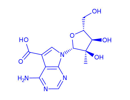 4-Amino-7-(2-C-methyl-b-D-ribofuranosyl)-7H-pyrrolo[2,3-d]pyrimidine-5-carboxylicacid