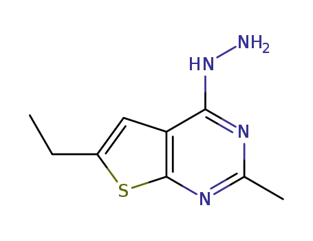 티에노[2,3-d]피리미딘-4(1H)-온, 6-에틸-2-메틸-, 히드라존(9CI)