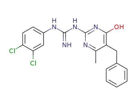 2-(5-benzyl-6-methyl-4-oxo-1,4-dihydropyrimidin-2-yl)-1-(3,4-dichlorophenyl)guanidine