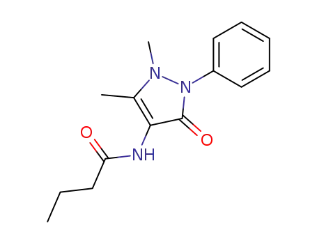 Molecular Structure of 4417-84-9 (N-(1,5-dimethyl-3-oxo-2-phenyl-2,3-dihydro-1H-pyrazol-4-yl)butanamide)