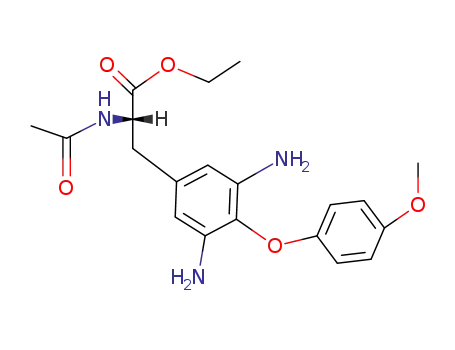 Molecular Structure of 440667-78-7 (Ethyl 2-(acetylamino)-3-[3,5-diamino-4-(4-methoxyphenoxy)phenyl]propanoate)