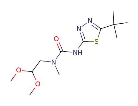 Molecular Structure of 51461-71-3 (1-(2,2-dimethoxyethyl)-1-methyl-3-(5-tert-butyl-1,3,4-thiadiazol-2-yl)urea)