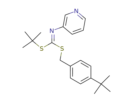Molecular Structure of 51308-57-7 (1,1-Dimethylethyl (4-(1,1-dimethylethyl)phenyl)methyl-3-pyridinylcarbonimidodithioate)
