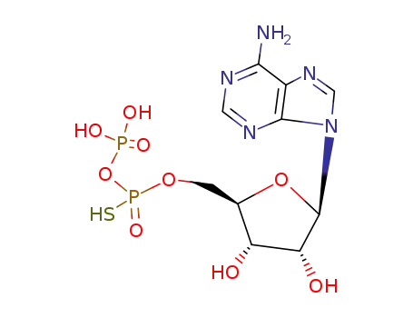 Molecular Structure of 51777-22-1 (adenosine 5'-O-(1-thiodiphosphate))
