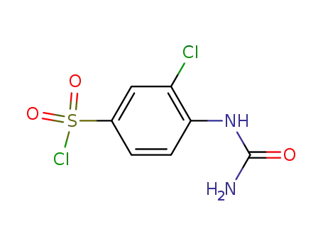 Molecular Structure of 51786-25-5 (3-chloro-4-ureidobenzene-1-sulfonyl chloride)