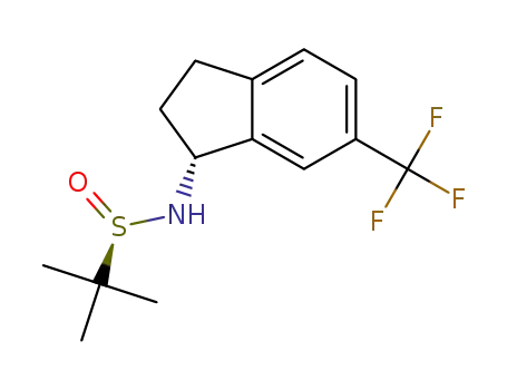 (R)-2-methyl-N-((R)-6-(trifluoromethyl)-2,3-dihydro-1H-inden-1-yl)propane-2-sulfinamide