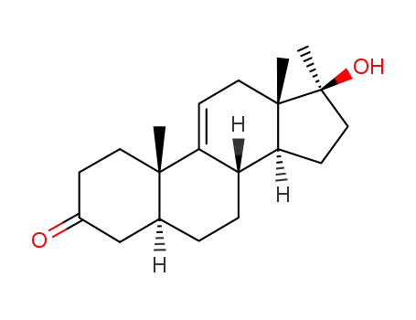 Molecular Structure of 2429-15-4 ((5alpha,17beta)-17-hydroxy-17-methylandrost-9(11)-en-3-one)