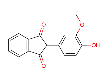 1H-Indene-1,3(2H)-dione,2-(4-hydroxy-3-methoxyphenyl)- cas  51870-22-5