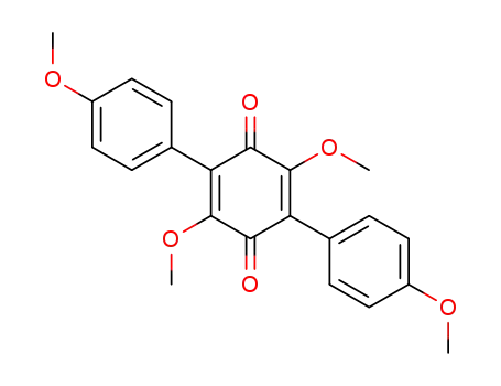 Molecular Structure of 51860-94-7 (2,5-Dimethoxy-3,6-bis(4-methoxyphenyl)-2,5-cyclohexadiene-1,4-dione)